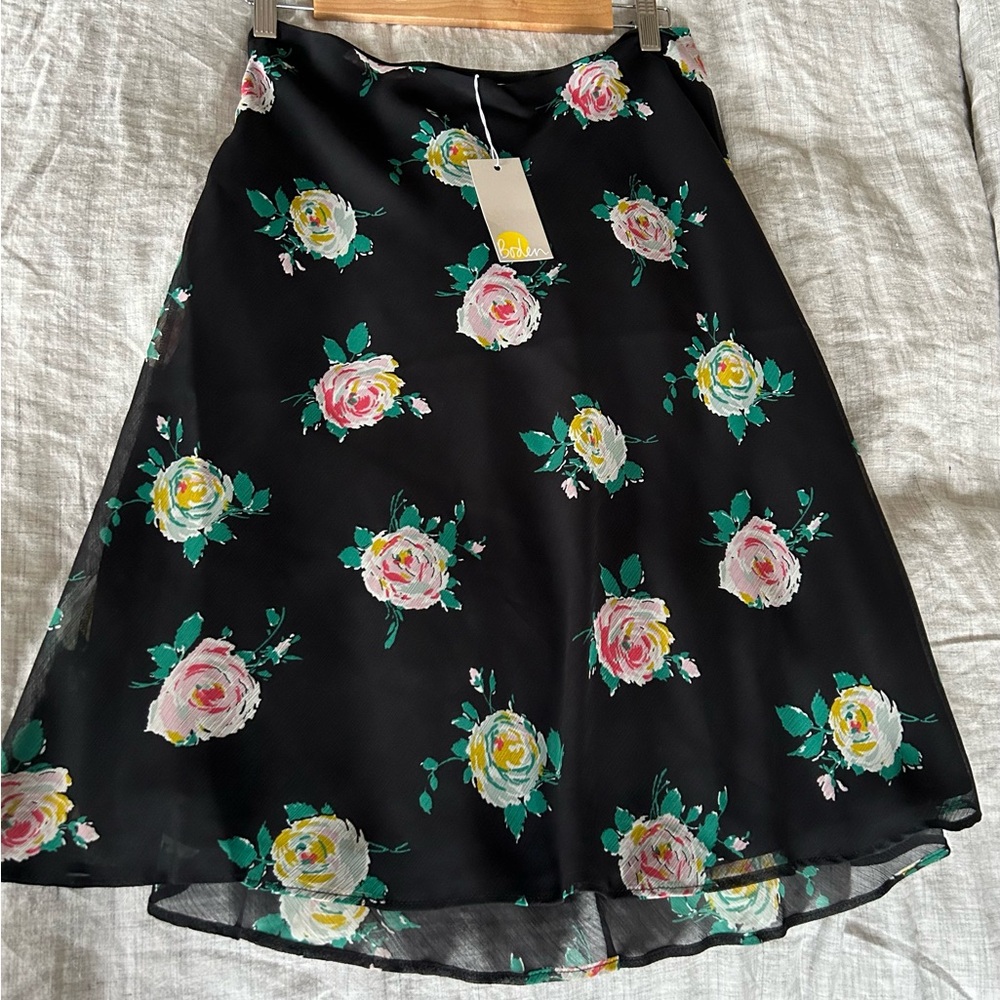 Boden Crinkle Bias-cut Skirt